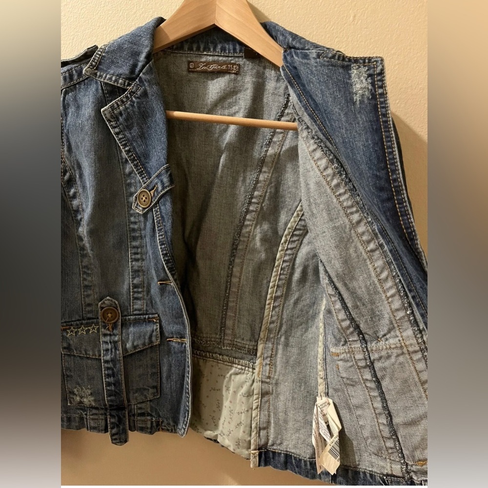 LA Girls Women’s Denim Jeans Blue Jacket Size 15 - Picture 5 of 12